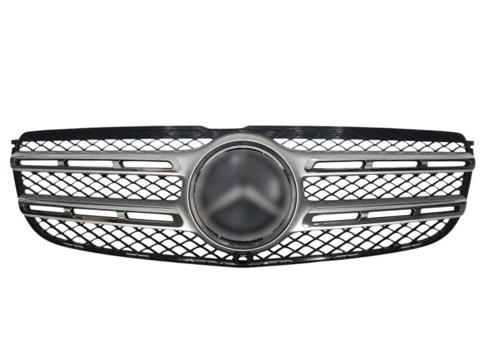 Решетка радиатора Chrome Silver AMG на Mercedes-Benz GLS-Class X166 2015-2019 года