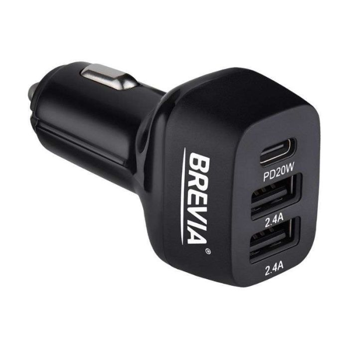 Зарядное устройство для авто BREVIA ePower TriDrive 44W 1xUSB-C 2xUSB-A черный (46044DUCB)