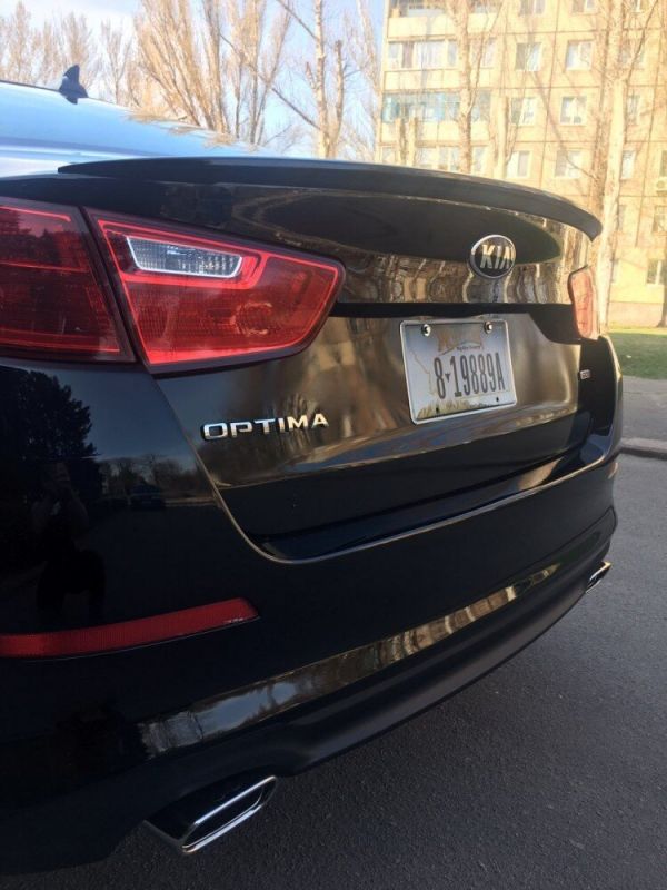 Спойлер Kia Optima К5 черный глянцевый ABS-пластик (14-15 г.в.)