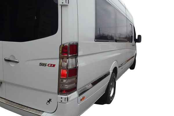 Хромированные Накладки на Задние Фонари (2 шт, Нержавейка) для Mercedes Sprinter W906 2006-2018 гг