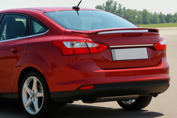 Узкая накладка из нержавейки над номером Седан (Хром) для Ford Focus III 2011-2017 гг