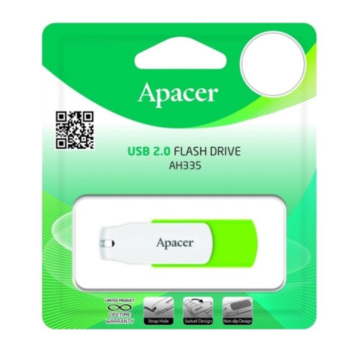 Флеш-накопичувач Apacer USB 2.0 AH335 64Gb Green (AP64GAH335G-1)