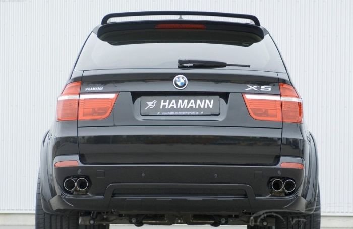 Спойлер на БМВ Х5 Е70 стиль Hamann черный глянцевый ABS-пластик