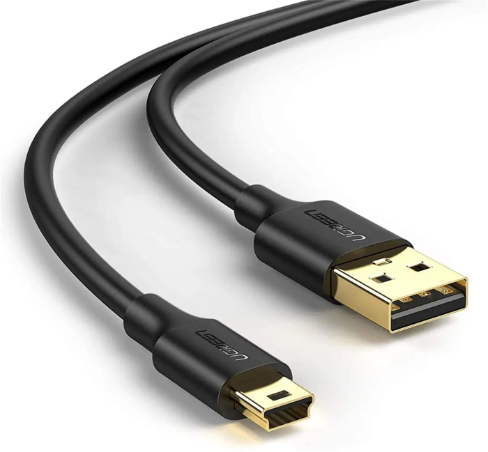 Кабель UGREEN USB 2.0 A Male to Mini 5 Pin Male Cable 0.5m (Black) (UGR-10354)