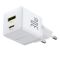 Мережевий зарядний пристрій з кабелем Baseus Palm Fast Charger C+U 30W EU Moon White (with USB-C to USB-C 60W (20V/3A) 1m Moon White) (P1011160A213-01)