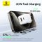 Мережевий зарядний пристрій з кабелем Baseus Palm Fast Charger C+U 30W EU Moon White (with USB-C to USB-C 60W (20V/3A) 1m Moon White) (P1011160A213-01)