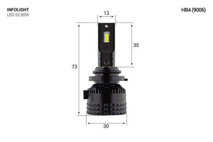 Комплект светодиодных ламп Infolight S2 9006 60W