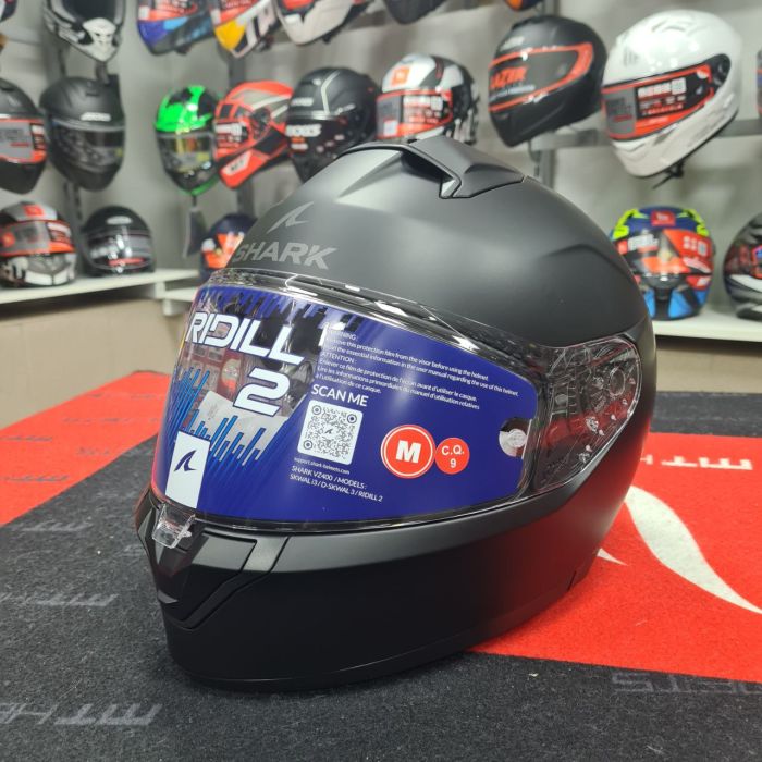 Мотошолом SHARK RIDILL 2 Blank Matt Black M