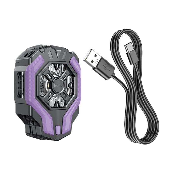 Мобільний кулер HOCO GM26 Ambitious cooling mobile phone fan Black (6942007612302)