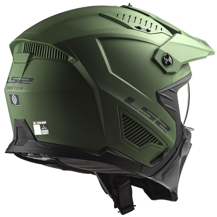 Мотошолом LS2 OF606 Drifter Solid Matt Military Green ECE2206 XXL