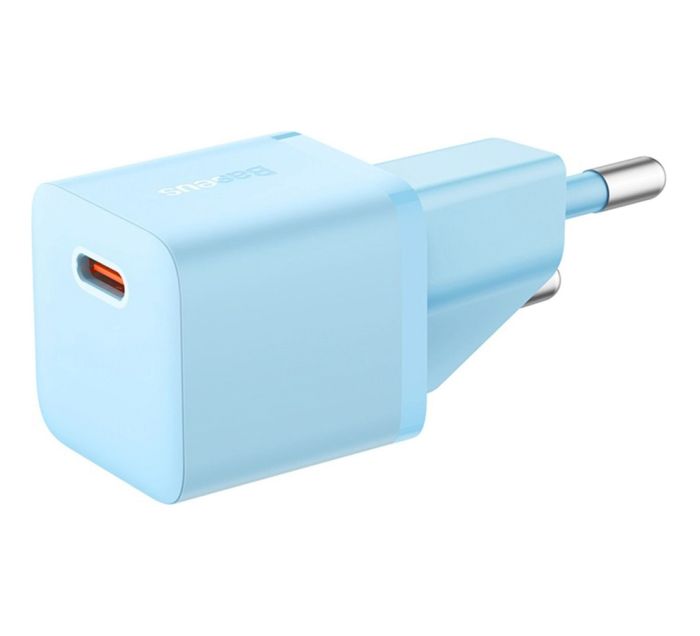 Мережевий зарядний пристрій Baseus GaN5 Fast Charger(mini) 1C 20W EU Blue (CCGN050103)