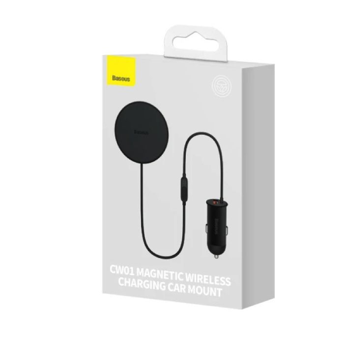 Автотримач для телефона з БЗП Basues CW01  Magnetic Wireless Charging Car Mount 40W Claw Edition Cluster Black (C40141000111-01)