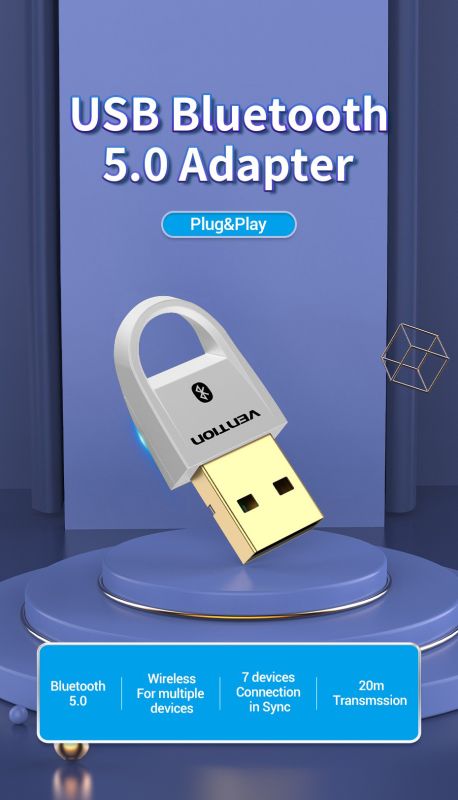 Адаптер Vention USB Bluetooth5.0 Adapter White (CDSW0) (CDSW0)