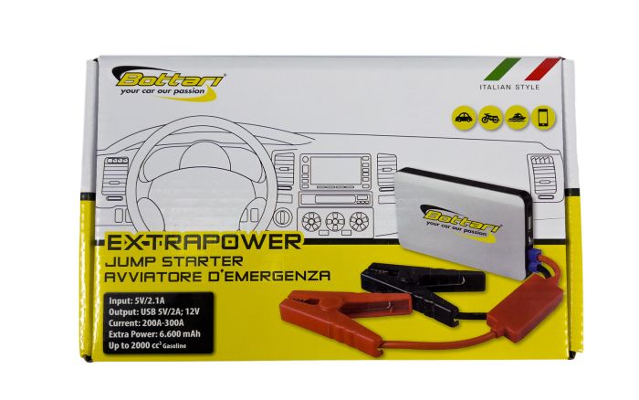 Пусковий пристрій бустер АКБ 6600 мАч багатофункціональний PowerBank "EXTRAPOWER" 30315-IS