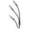 Аудіокабель HOCO UPA21 3.5mm male to 2*3.5mm female, nylon braid, 0.25m, Metal Gray (6931474766809)