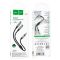 Аудіокабель HOCO UPA21 3.5mm male to 2*3.5mm female, nylon braid, 0.25m, Metal Gray (6931474766809)