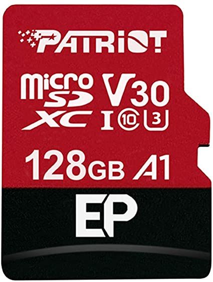 Карта пам'яті microSDXC (UHS-1 U3) Patriot EP Series 128Gb class 10 V30 (R-100MB/s, W-80MB/s) (adapter SD) (PEF128GEP31MCX)