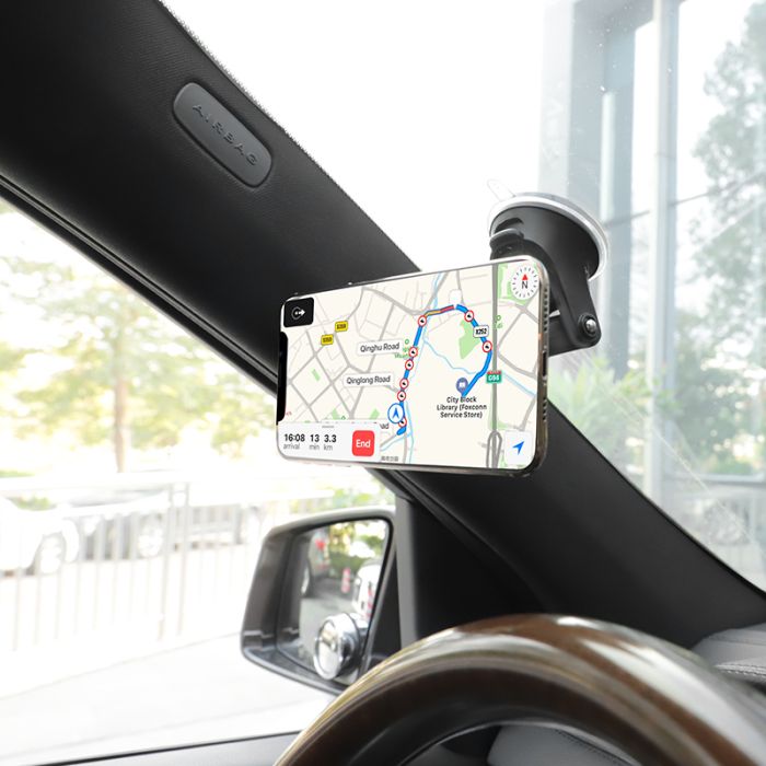 Автотримач для телефона HOCO CA42 Cool Journey in-car dashboard holder with stretch rod Black/Red (6957531093237)