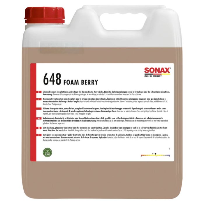 Активна піна для безконтактної мийки (концентрат) 10 л SONAX Foam Berry (648600)
