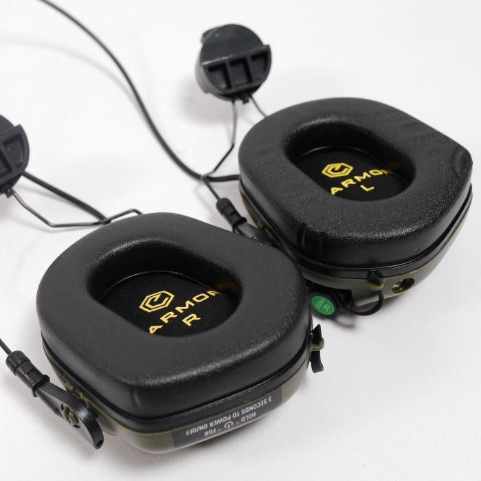 Тактические наушники EARMOR M31Н с креплением Олива