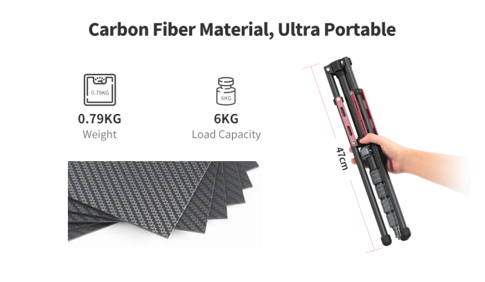 Штатив Ulanzi Full carbon fiber Multifunctional portable light tripod (UV-2784 MT-49) (2784)