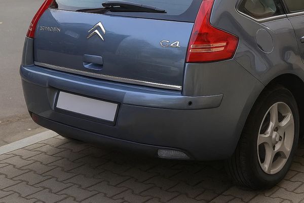 Накладка нижней кромки крышки багажника (нержавейка) для Citroen C-4 2004-2010 гг