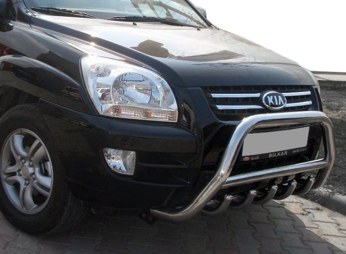 Кенгурятник WT003 (нержавейка) для Kia Sportage 2004-2010 гг