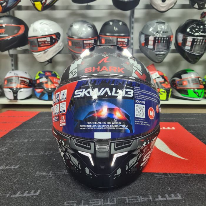 Мотошолом SHARK SKWAL i3 HELLCAT Matt Black Grey Red L