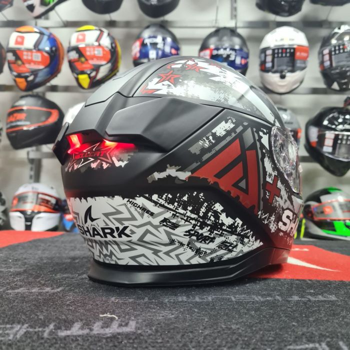 Мотошолом SHARK SKWAL i3 HELLCAT Matt Black Grey Red L