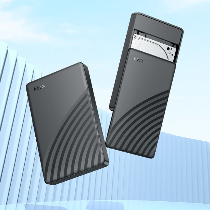 Зовнішня кишеня для накопичувача HOCO HB46 USB3.0 2.5-inch SATA hard drive enclosure Black (6942007628266)