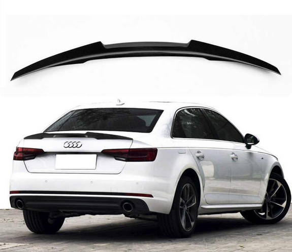 Спойлер на Audi A4 B9 стиль М4 черный глянцевый (ABS-пластик)