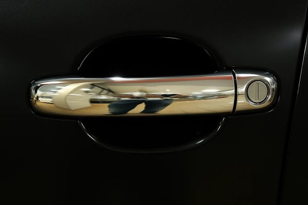 Хромированные Накладки на Ручки Дверей (4 шт, Нержавейка) Без чипа, OmsaLine - Итальянская Нержавейка для Volkswagen Touareg 2002-2010 гг