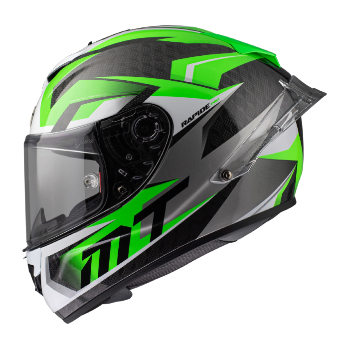 Мотошолом MT RAPIDE Pro Carbon FUGAZ A6 Gloss Green XL