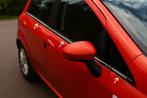 Окантовка стекол Нержавеющая сталь (6 шт) для Nissan Micra K12 2003-2010 гг