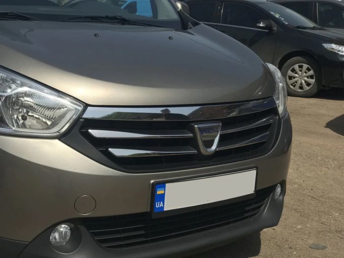 Хромированные накладки на решетку (4 шт, нержавейка) для Dacia Lodgy 2012-2022 гг