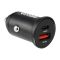 Зарядное устройство для авто Brevia ePower DualMetal 48Вт 1xUSB-C 1xUSB-A черный (46248CAB)