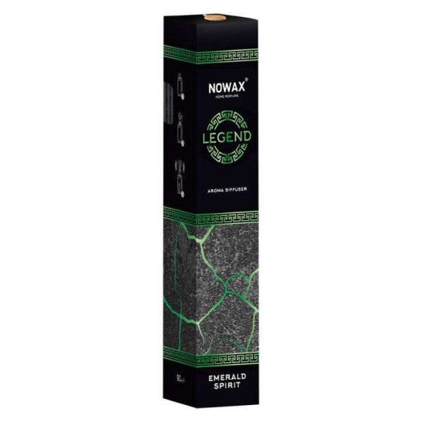 Ароматический диффузор с палочками Nowax Legend Emerald Spirit 90 мл для дома и офиса (NX91696)