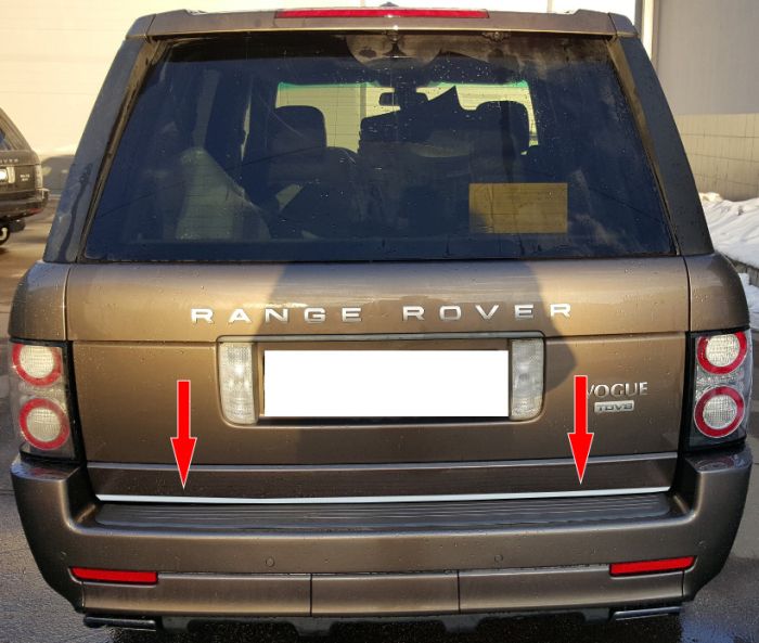 Накладка на багажник нержавейка для Range Rover III L322 2002-2012 гг