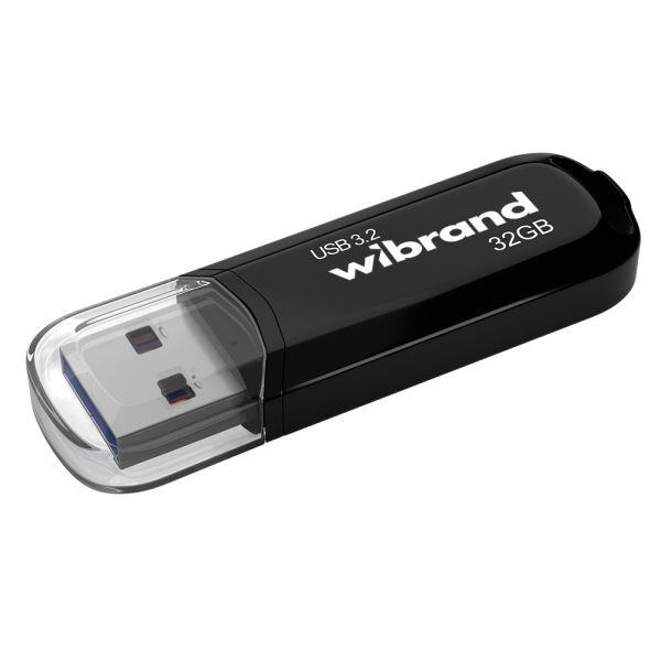 Флеш-накопичувач Wibrand USB 3.2 Gen1 Marten 32GB Black (WI3.2/MA32P10B)