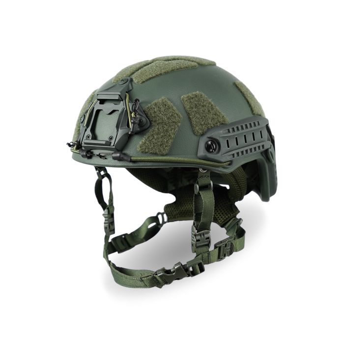 Кевларовый баллистический шлем FAST GEN III Kevlar Olive с креплением NVG и рейками