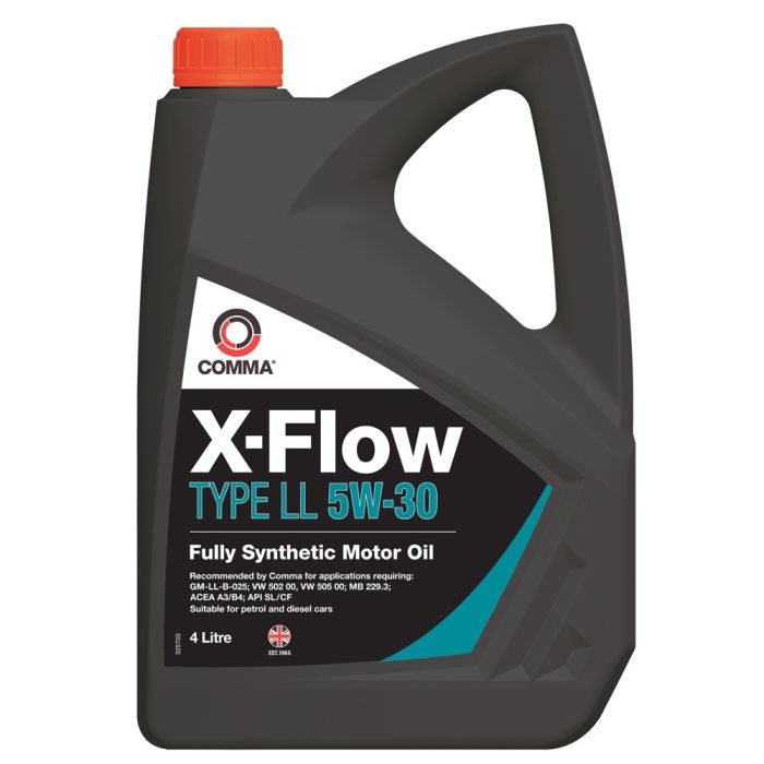 Легкомоторное масло Comma X-FLOW TYPE LL 5W30 API SL CF ACEA A3B4 4 литра (XFLL4L)