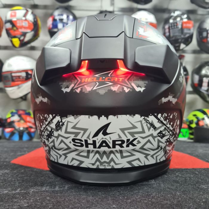 Мотошолом SHARK SKWAL i3 HELLCAT Matt Black Grey Red L