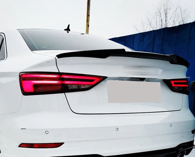 Спойлер на Audi A3 8V стиль М4 черный глянцевый ABS-пластик