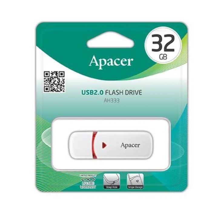 Флеш-накопичувач Apacer USB 2.0 AH333 32Gb White (AP32GAH333W-1)