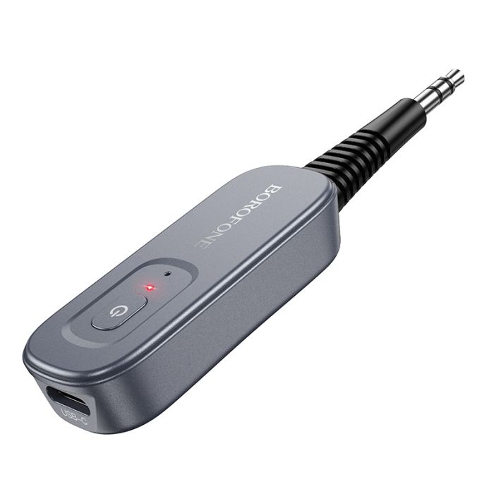 Bluetooth-ресивер BOROFONE BC51 Clear way AUX BT audio receiver/transmitter Metal Grey (6941991117305)