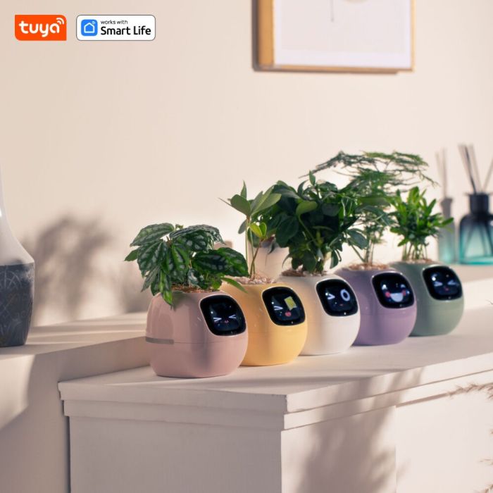 Інтерактивний розумний горщик для рослин Ivy Smart Planter Tuya AI, Purple (ISPTAPR)
