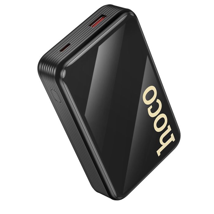 Зовнішній акумулятор HOCO Q37A Graceful 22.5W+PD20W power bank with two cables(20000mAh) Black (6942007644921)