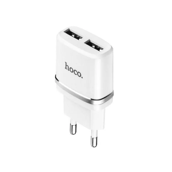 Мережевий зарядний пристрій HOCO C12 Smart dual USB charger 12W White (6957531047759)