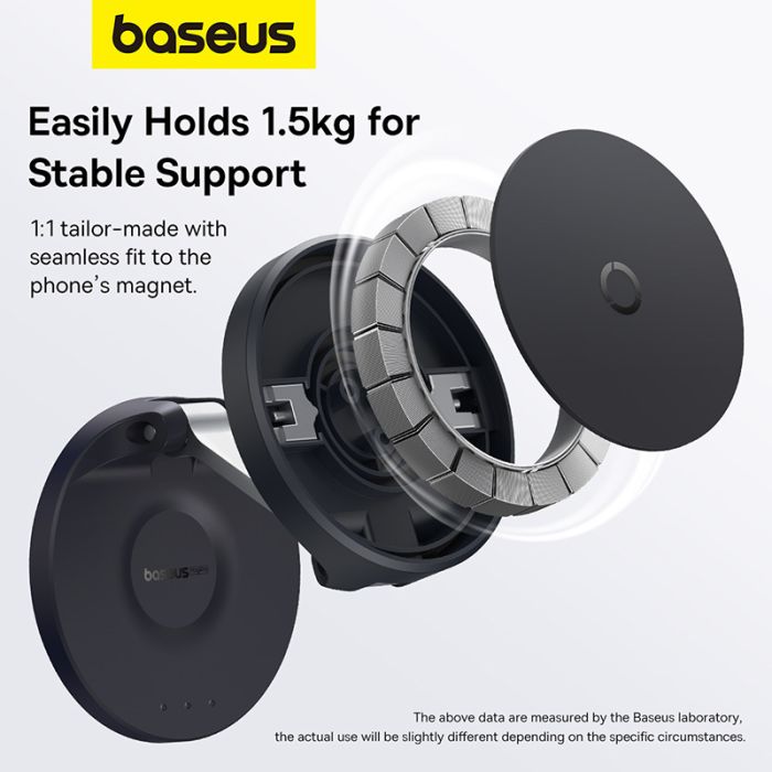 Автотримач для телефона Baseus MagPro Magnetic Foldable Phone Mount Cluster Black (B10564101121-00)