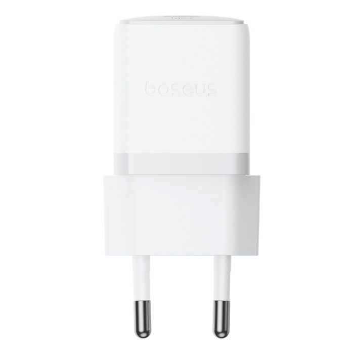 Мережевий зарядний пристрій Baseus Palm Fast Charger 1C 20W EU Moon White (with Baseus Mini White Cable USB-C to USB-C 60W (20V/3A) 1m Moon White) (P10111602213-01)